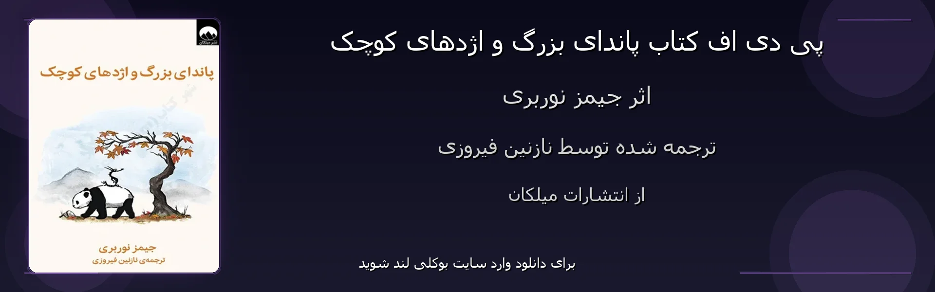 پاندای بزرگ و اژدهای کوچک - بنر - فایل استور
